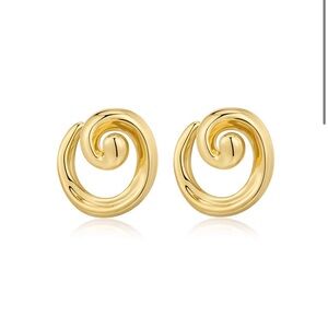 Luv Aj Gold Spiral Earrings